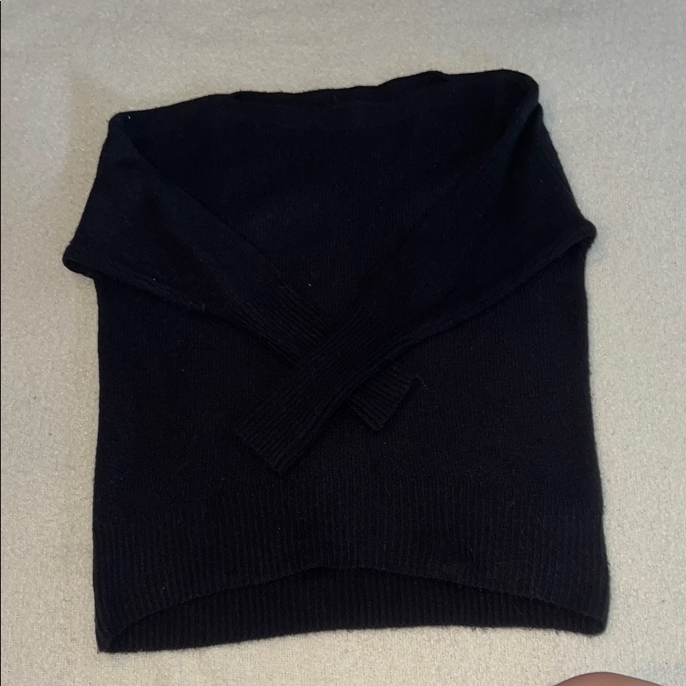 Anthropologie Black Crew Neck Sweater